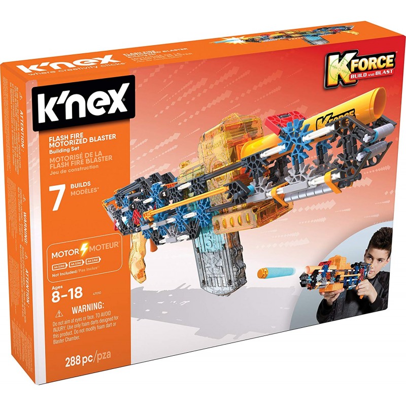 Súng K'NEX K-Force - Flash Fire Motorized Blaster Building Set - 288 Pieces - For Ages 8+ Engineering Education Toy 