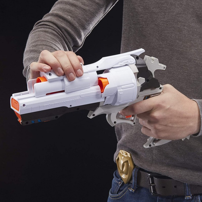 Súng NERF Overwatch McCree Rival Blaster with Die Cast Badge
